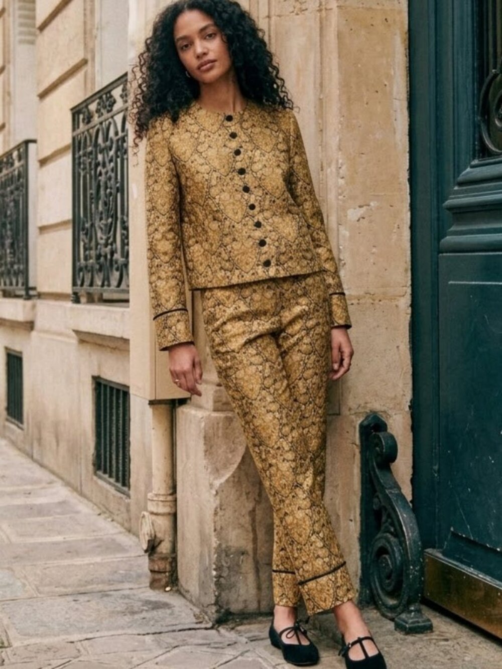 Sezane Alejandro Trousers in Baroque Jacquard Sézane